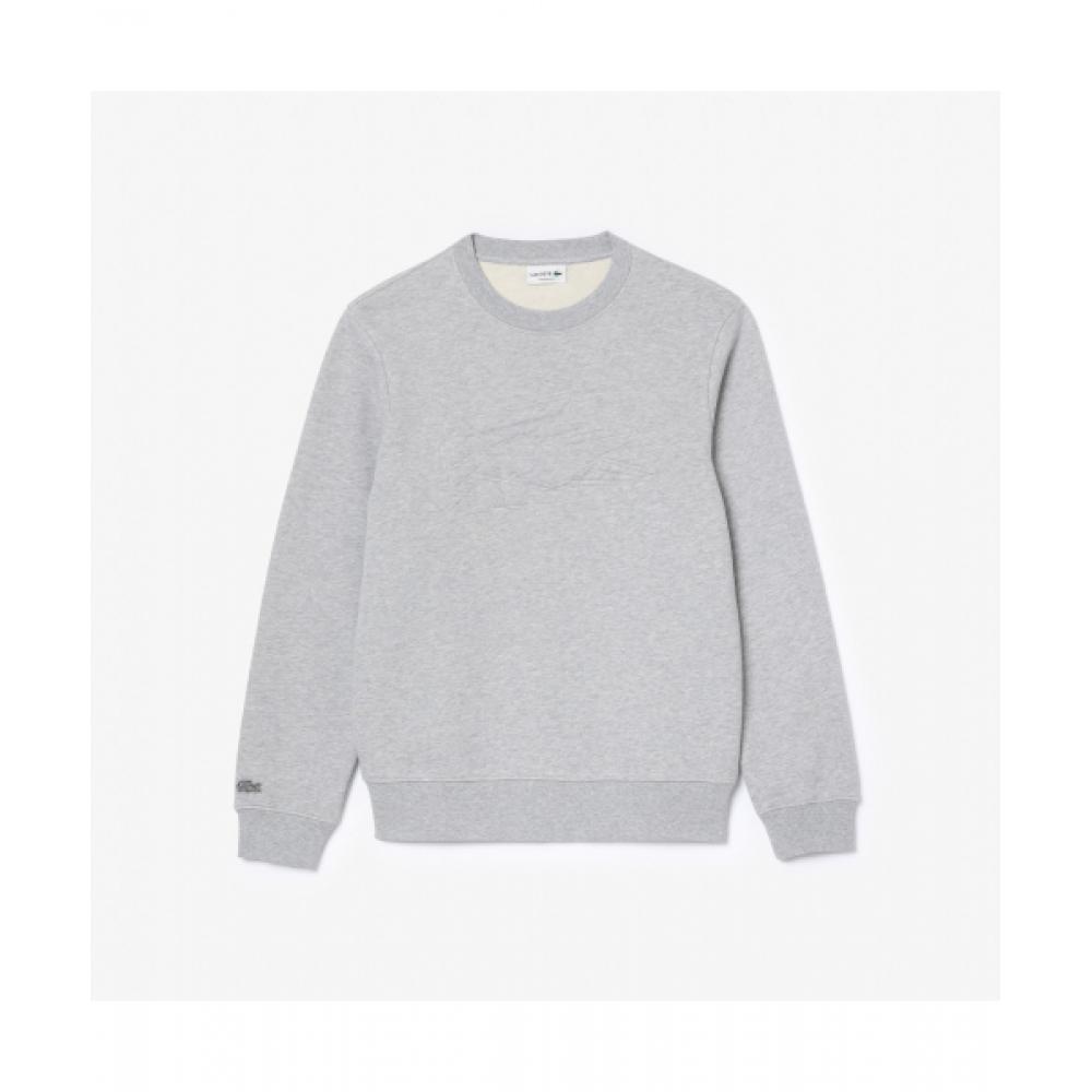 LacoSTe Men S Holiday Croc Crewneck T ShirT [melange Gray]
