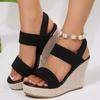 Fashion 2025 Summer High Heel Sandals Chunky Wedges Sandals Shoes for Women High Heels Plus Size 36-43 Platform Sandle Woman Casual Shoe