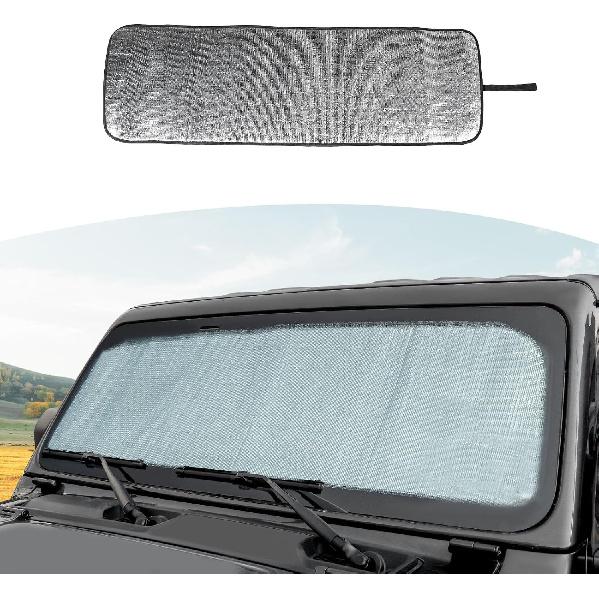 Windshield Sunshade Sun Shade Visor Mat for Jeep Wrangler TJ JK JKU Rubicon Sahara X Sport 1996-2018Windshield Sunshades 1