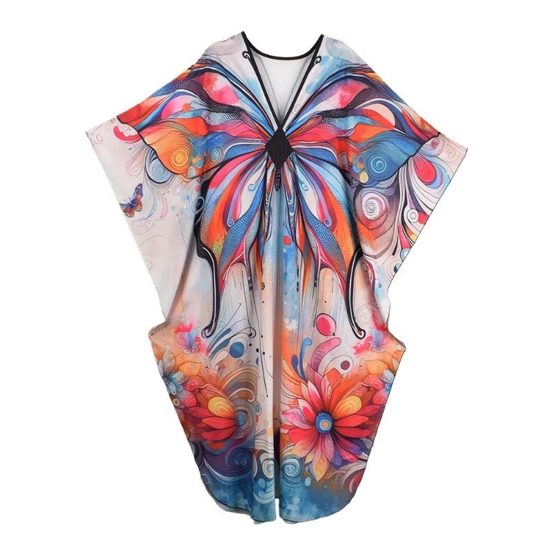 

Xitao Платье с V-образным вырезом длиной до щиколотки GJ1169 One Size синий