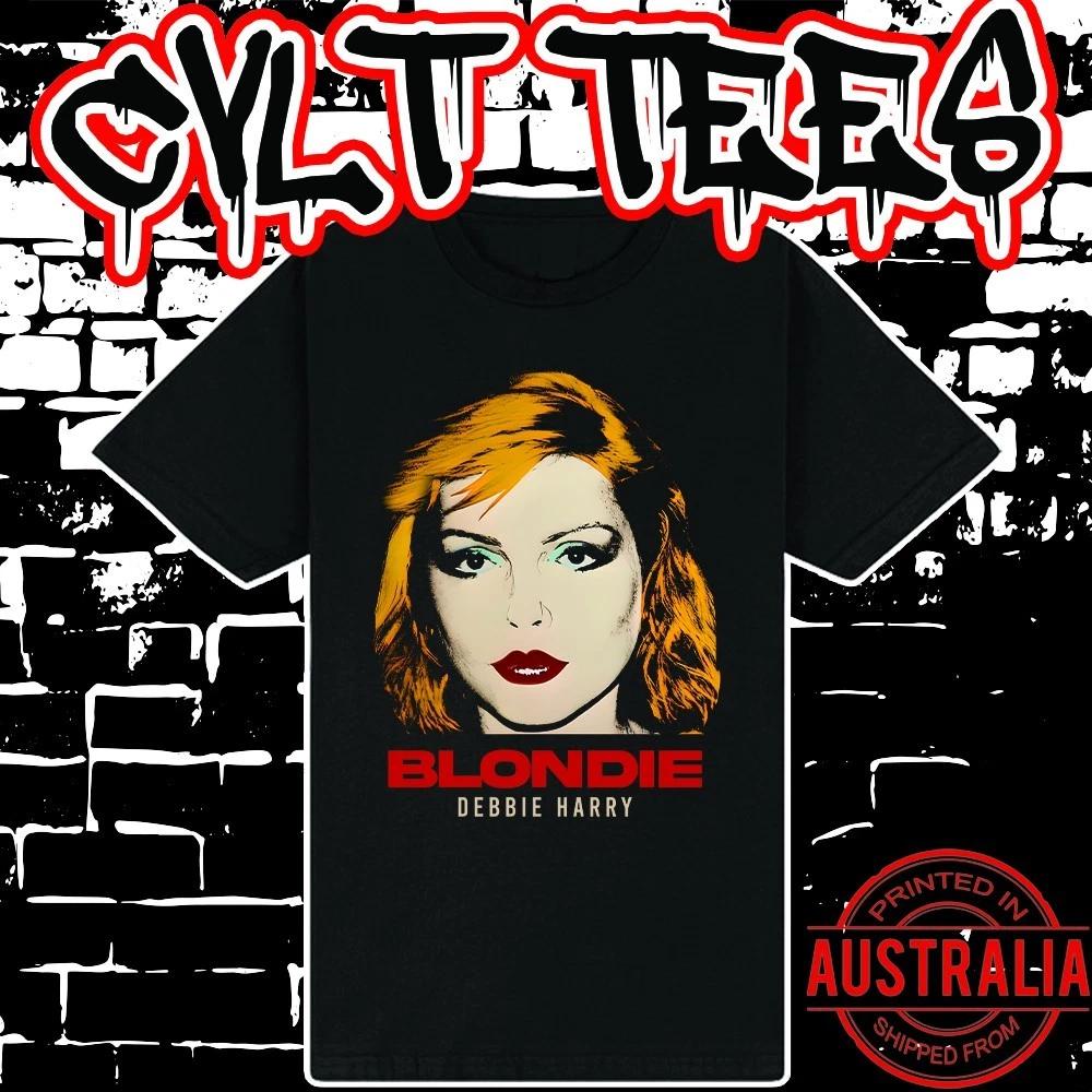 Men s and Women s T-shirts Blondie Band Tee ~ Premium Black Gildan Cotton L