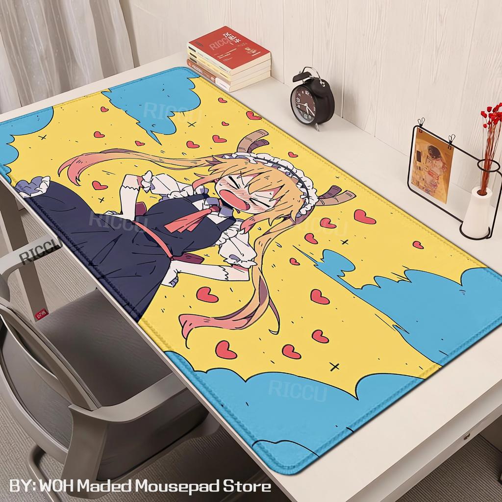 Miss Kobayashi Dragon Maid Mouse Pad Gaming Accessories Large Computer Playmat Carpet Anti-slip Laptop XXL Soft Micemat 400x900