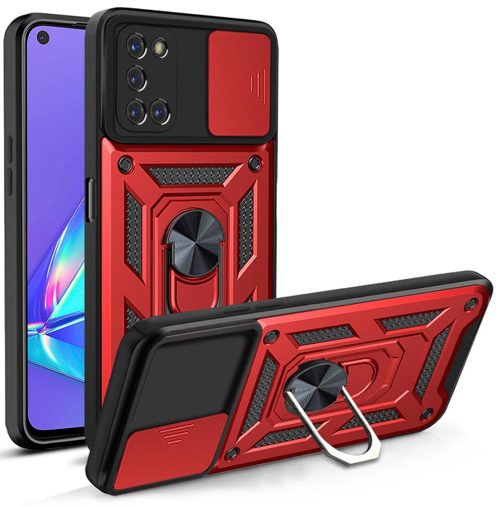 

For OPPO A55 5G Case OPPO A54 Cover OPPO A16 A56 A74 5G Magnetic Ring Holder Armor Phone Case Slide Camera Protect Back Cover OPPO A16