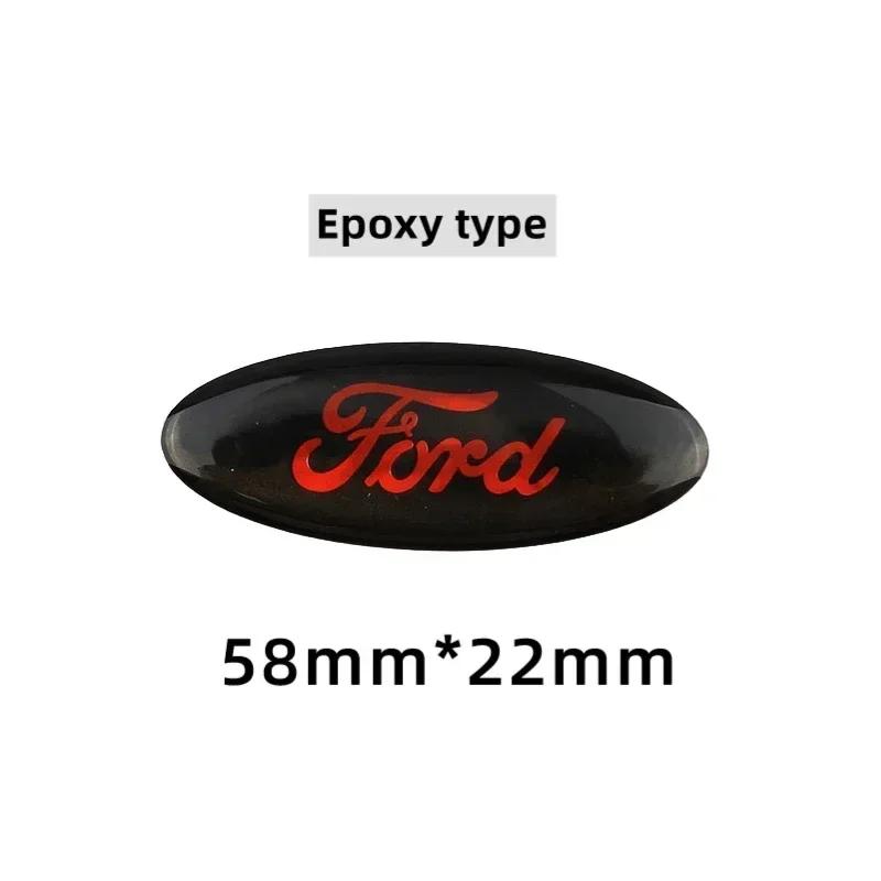 AACV1 58x22mm Car Steering Wheel Center Emblem Sticker for Ford Focus 3 MK2 Fiesta MK7 Mondeo Mk4 Fusion Kuga Transit Edge F150