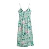 Fashion Style 2024 Summer New Arrival Women's Sling Elegance Retro Print Midi Skirt Dress 3213740