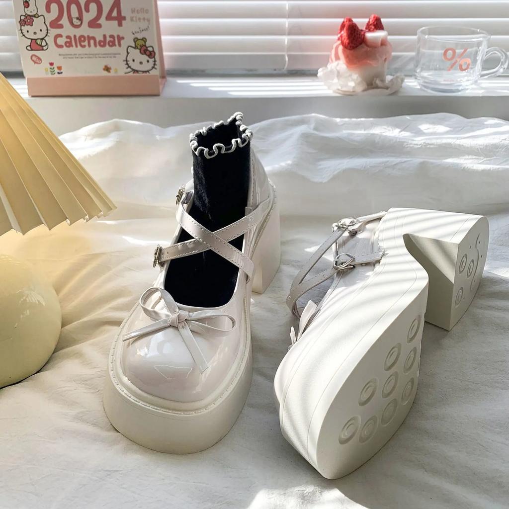 With Bow Shoes for Women High Heels Moccasins Non Slip Fashion Chic and Elegant Spring 2025 Trend Luxury Brand Shoe Woman Pumps