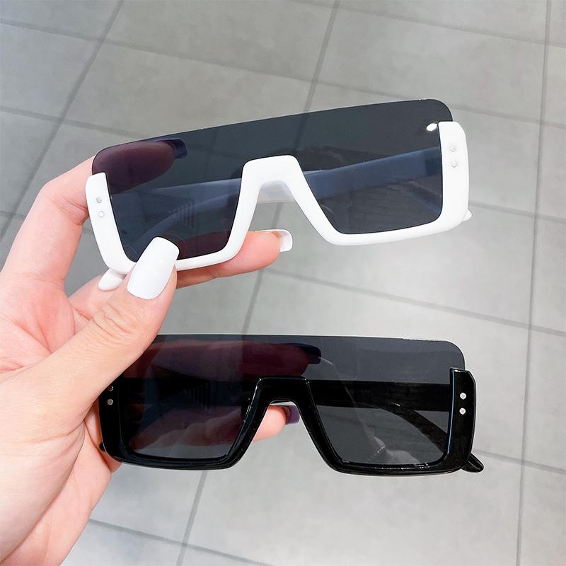 Women'S Trendy Large Frame Square Sunglasses Women Outdoor Sports Leisure Sun Glasses Men Uv Protection Glasses Uv400 Eyewear