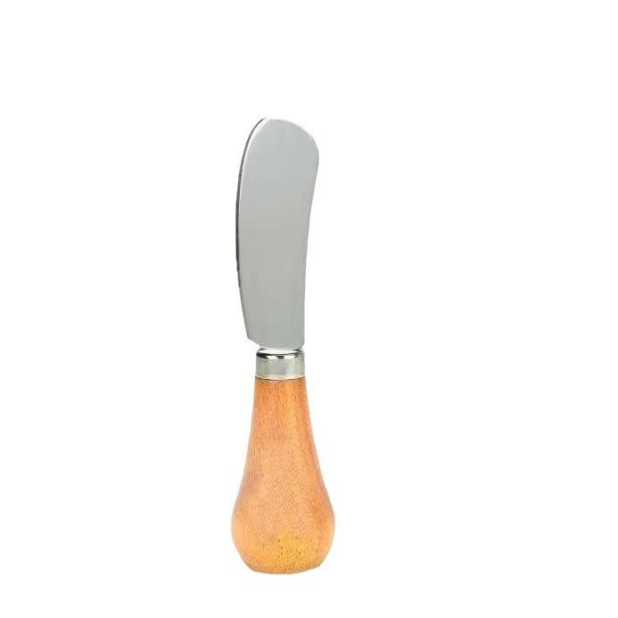 Wood Handle Vertical Butter & Jam Spreader - Dual-Function Knife for Cutting & Spreading Cheese