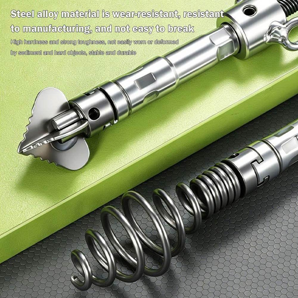 Detachable Design Dual Chain Unclog Tool Household Drain Cleaner  Toilet Pipe Dredging