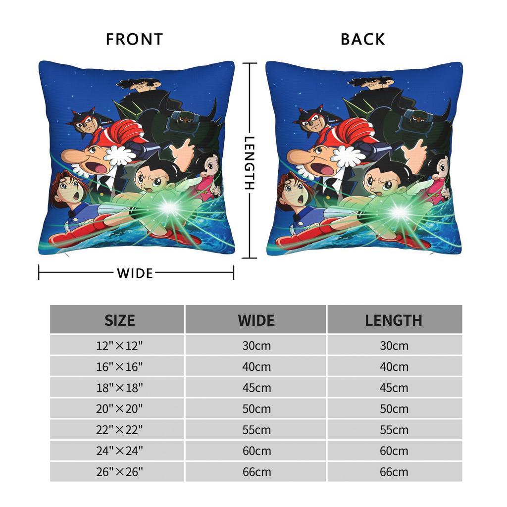 Astro Cartoon Boy Pillow Cover Soft Cushion Cover Retro Trendy Pillow Case For Sofa Couch Bed Living Room