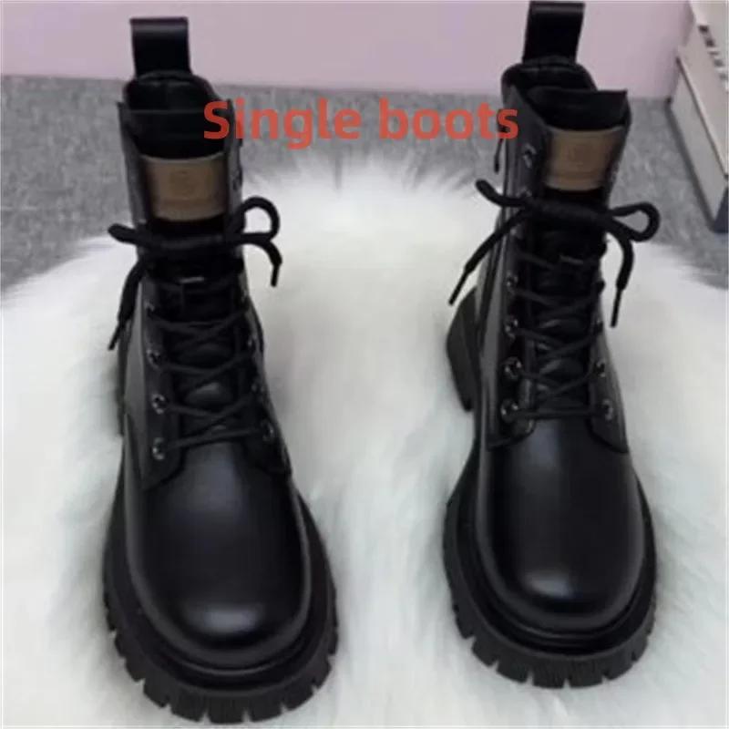 Damenstiefel PU Wintermode Klobige Sneaker Lässige Plateaustiefel Mode Stiefel Warm Plüsch Weich Damen Rutschfeste Schuhe 35-40