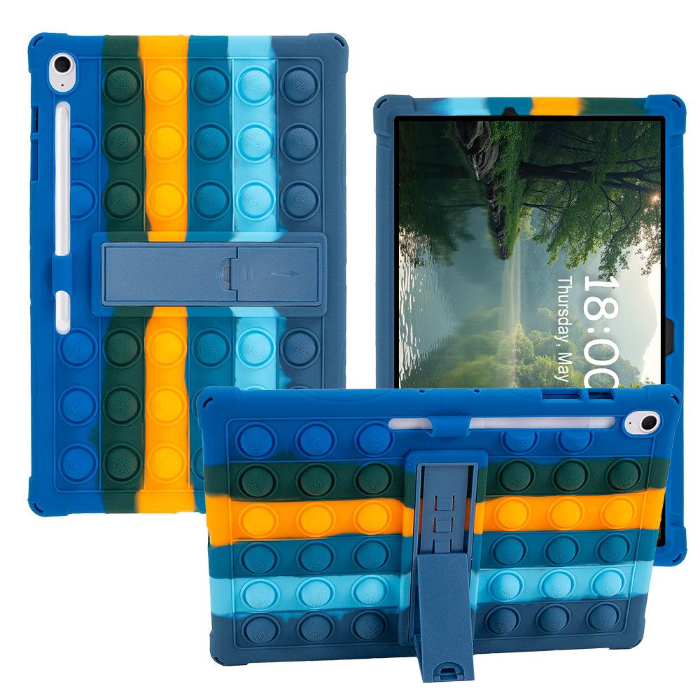 Bubble Soft Silicone Stand Case for Samsung Galaxy Tab S10FE Plus S10FE+ SM-X620 13.1inch Protective Tablet Cover Funda