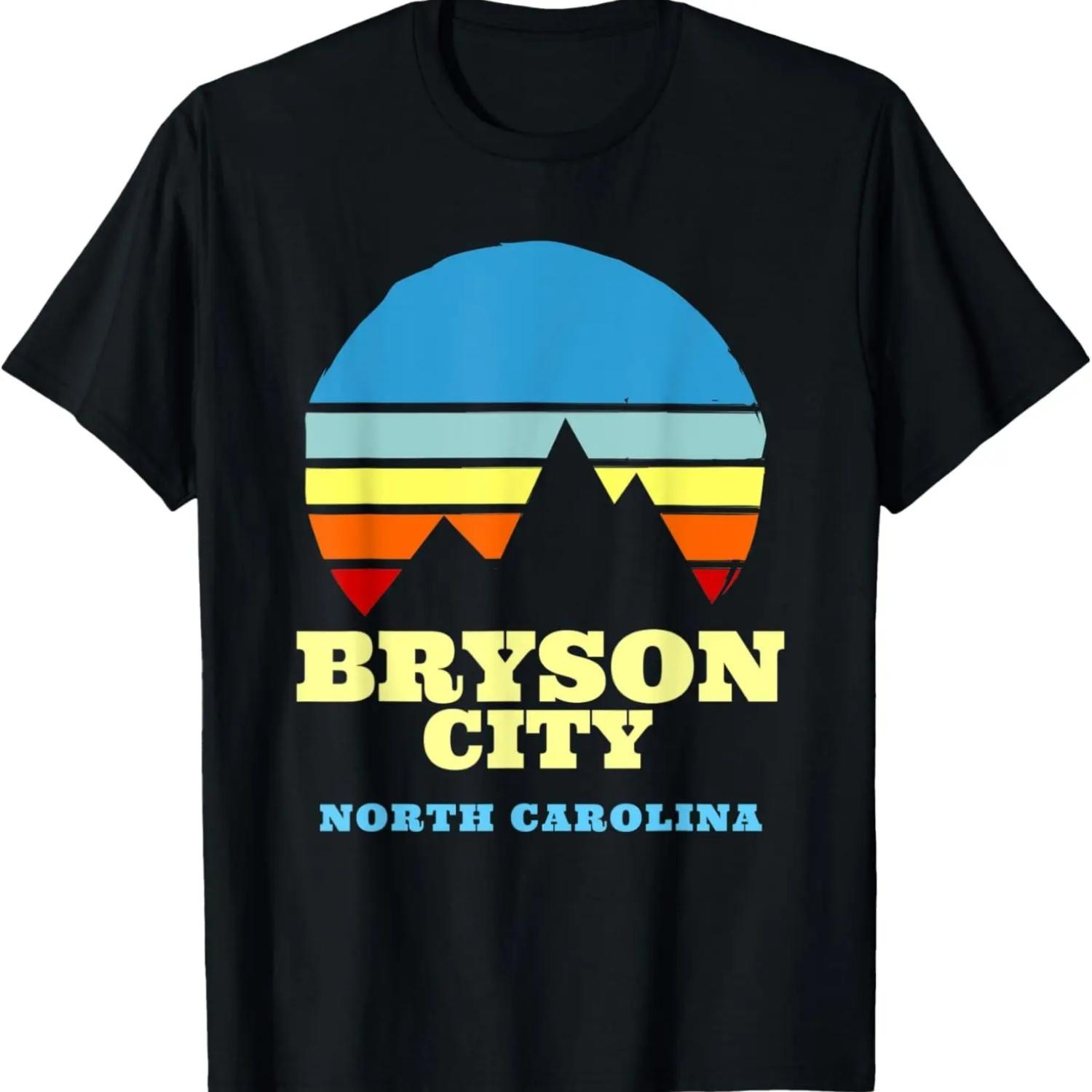 

Bryson City North Carolina Retro Mountain T-Shirt S чёрный