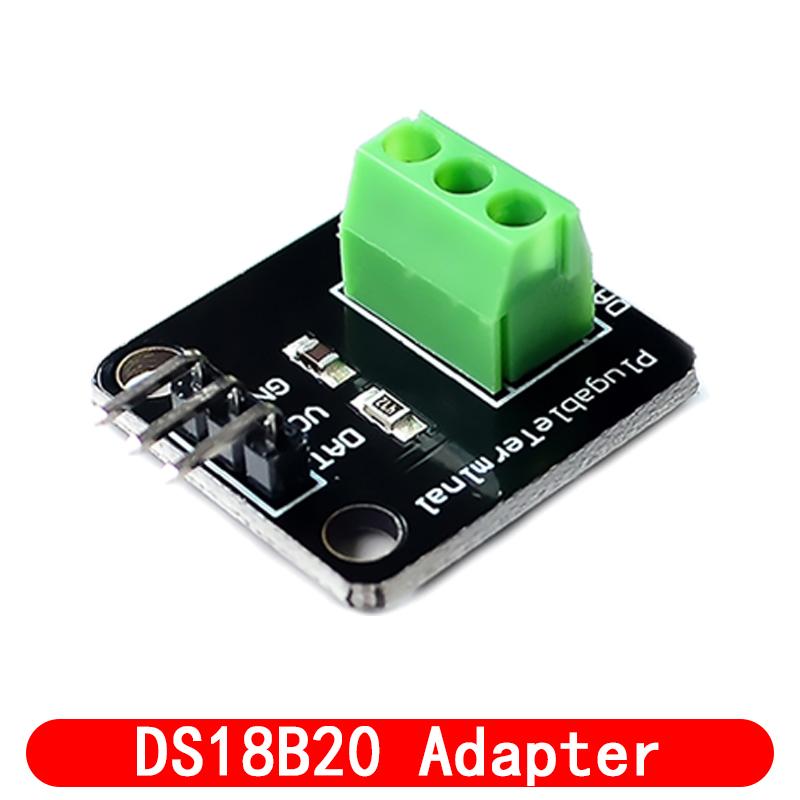 DS18B20 Temperature Sensor Module Kit Waterproof 100CM Digital Sensor Cable Stainless Steel Probe Terminal Adapter For Arduino