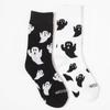 Streetwear Halloween Ghost Socks Cartoon Mid-Calf Socks Sweat Absorbent Socks Women  Students