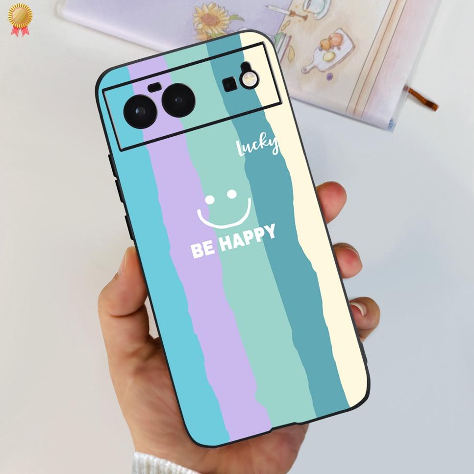 For Google Pixel 6 Case Cute Kawaii Cat Clear Silicone Shockproof Cover Capa For Google 6 Pixel 6 Pixel6 Phone Shell Funda Coque