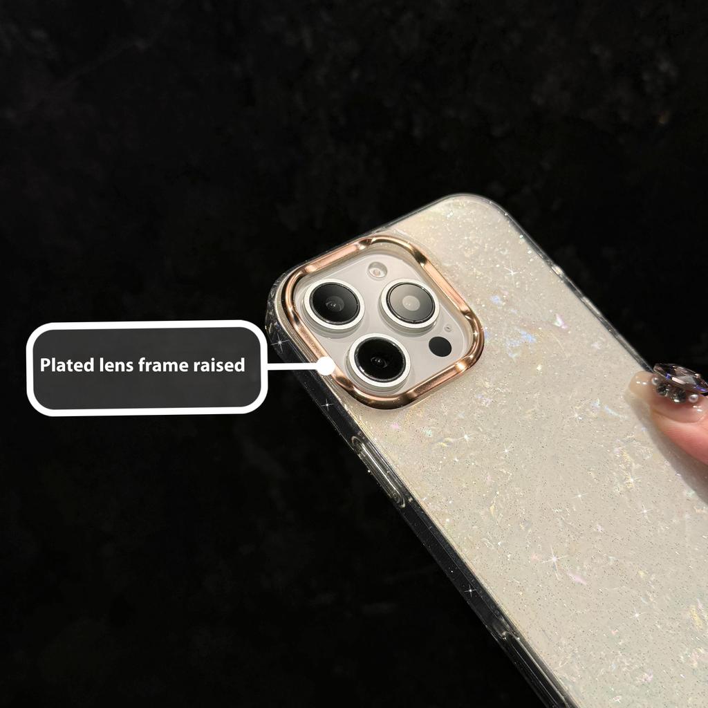 For iPhone 16 Pro Case IMD Shell Pattern PC+TPU Phone Cover