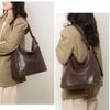 Soft leather large capacity tote bag women's shoulder messenger bag