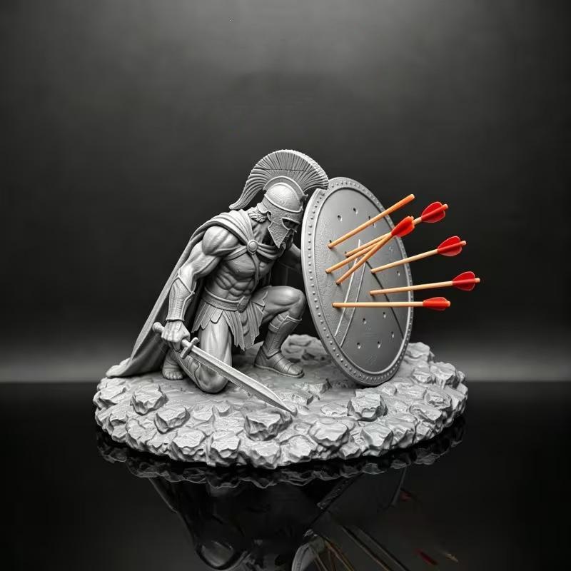 3D Printed Spartan Warrior Toothpick Holder Creative Figurine Durable for Home Dining Table Kitchen Decor Gift