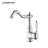 Brass gold bathroom basin sink faucet deck mounted Single handle hot and cold water mix tap Golden faucets Chrome
