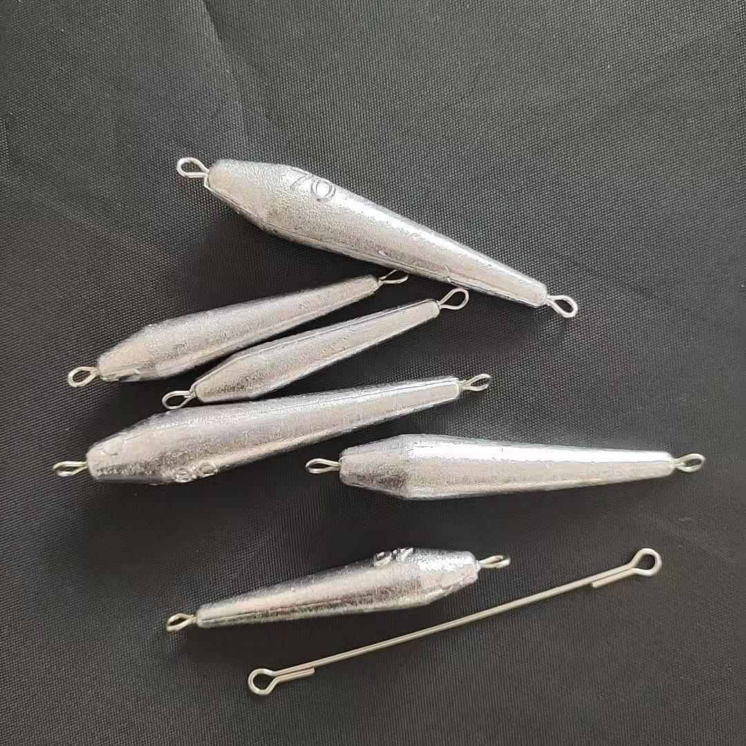 Double Ring Anti-Snag Long Cast Bullet Fishing Sinker with Solid Core