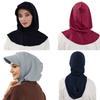 Premium Full Coverage Bonnet Hijab Double Layer Ready To Wear Muslim Turban Cap Women's Head Hood Fashion Solid Color