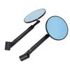 1 Pair Motorcycle Rearview Mirror 60mm Retractable Blue Retro Style Handlebar Reflective Mirrors