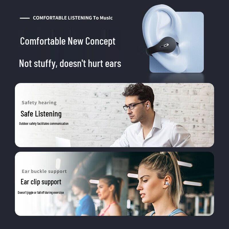 A50 Bone Conduction Sports Bluetooth Headset - True Wireless, Long-lasting Comfort and Battery Life