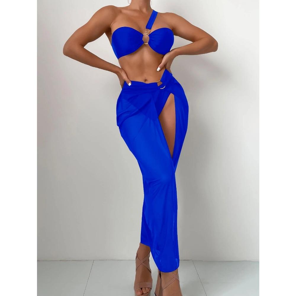 

Европейский и американский Spice Girls Раздельный купальник Бикини Трехсекционный купальник XL синий