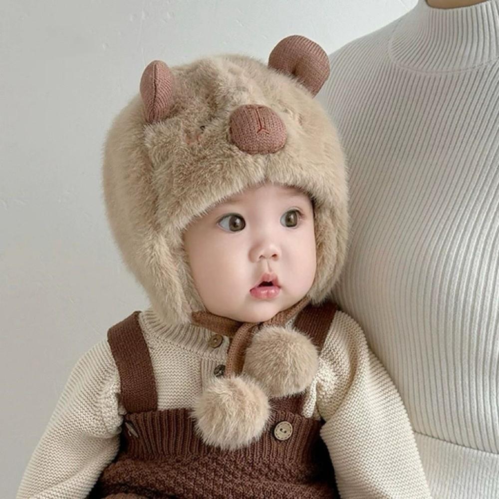 Cartoon Animal Winter Baby Hat Thickened Ear Protection Cap Kids Earflap Bonnet Hat  for Children
