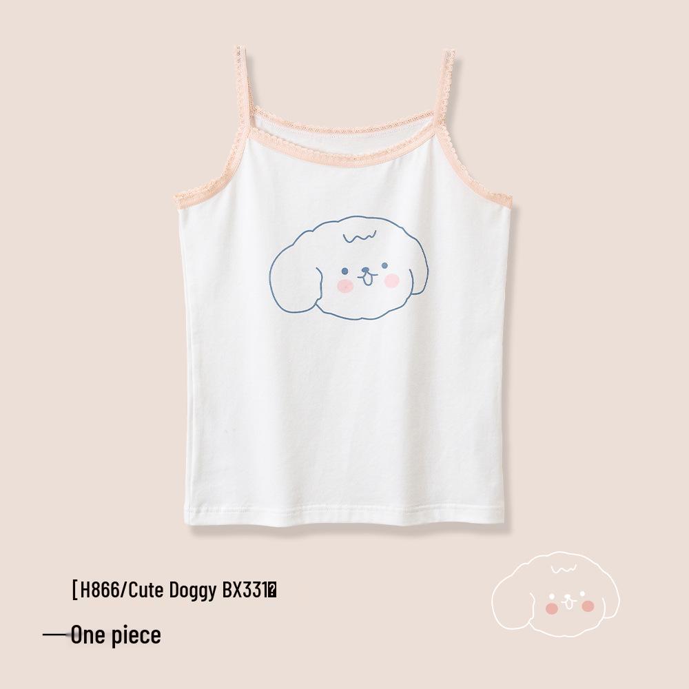 A-Class Summer Pure Cotton Antibacterial Tank Top for Girls and Infants