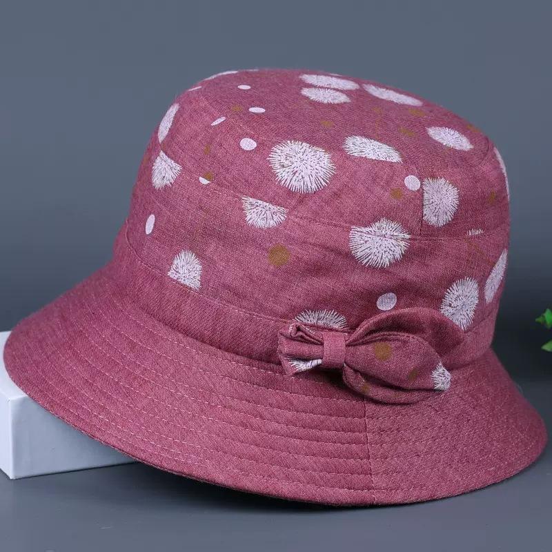 Summer Fisherman Hat Basin Hat Middle-aged and Elderly Spring and Autumn Sun Protection Hat Female Mother Sun Hat Elderly Grandma Cloth Hat