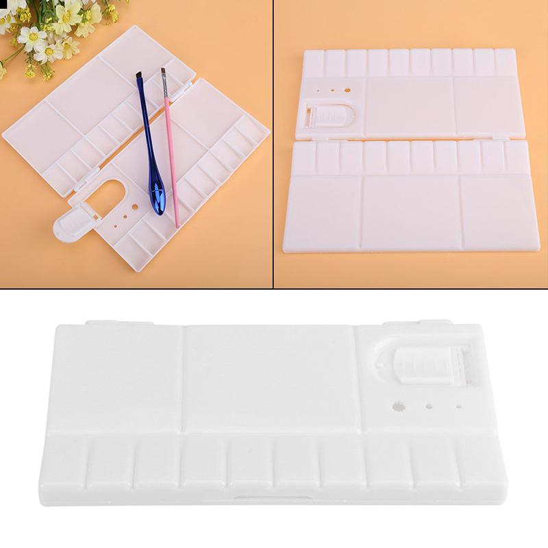 Acrylic Watercolor Paint Palette Plastic Flip Lid Portable Small Paint Box Art Supplies for Students Artists