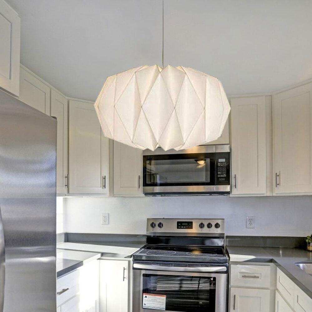 Nordic Modern Art Decoration Paper Origami Lantern Hanging Ceiling Pendant Light Lamp Shade