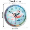 1pc 12-inch simple early learning wall clock, creative children's room non-ticking quiet silent clock, colored quartz clock for