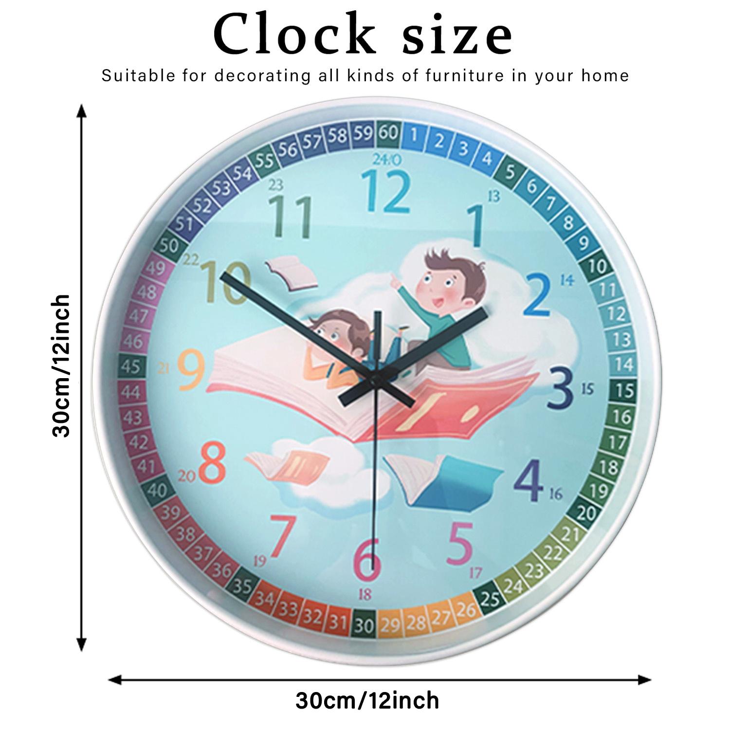 High-Quality 1Pc 12-Inch High-Quality Simple High-Quality Early High-Quality Learning High-Quality Wall High-Quality Clock, High-Quality Creative (as the picture,12 inch)