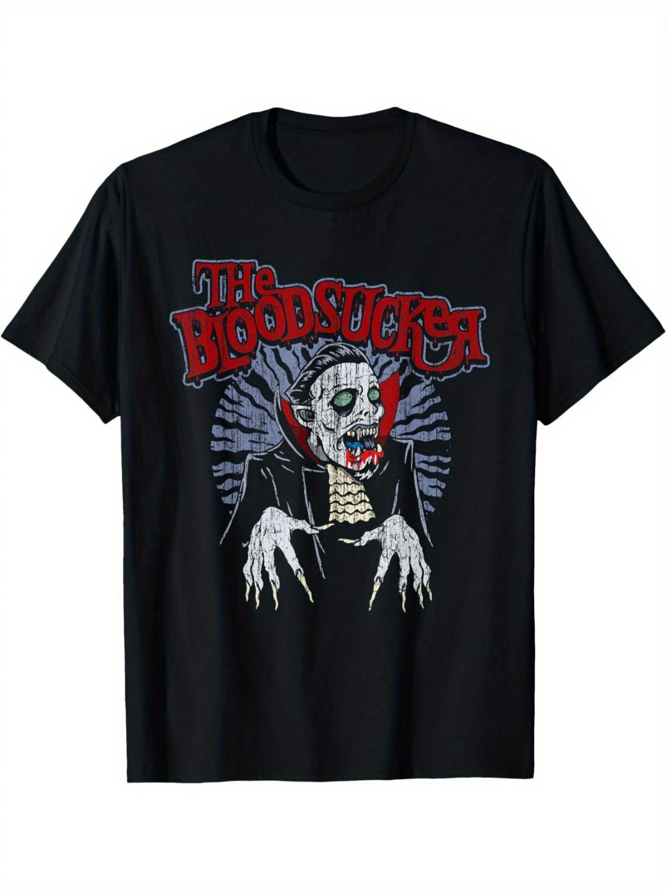 

Мужская Психологическая Хоррор Панк-Рок Футболка Стиль Вампира Дьявола - Свободный Крой Готическая Музыкальная Футболка для Фестиваля и Повседневной Носки... S разноцветный