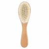 Natural Goat Hair Baby Hairbrush, Comb, Baby Brush for Newborns and Infants, Soft, Non-Toxic, Healthy, Anti-Static, Scalp Massage, Beige, Perfect as a