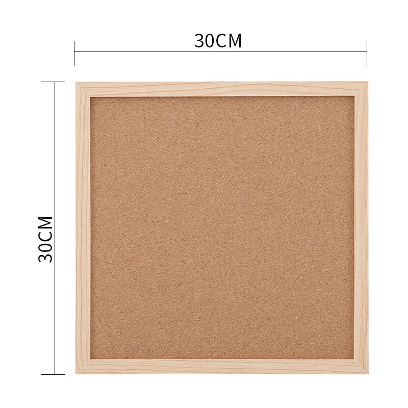 

Wooden Cork Board Wall-Mounted Message & Photo Display for Home & Office
