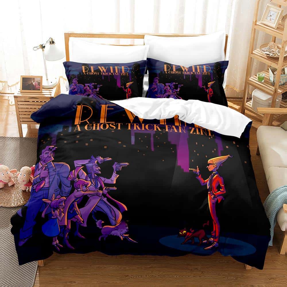 3d Printing Game Ghost Trick Bedding Set Soft Duvet Cover Adult Kids Bedroom Single Double King Size Bed Duvet Cover Pillow Case