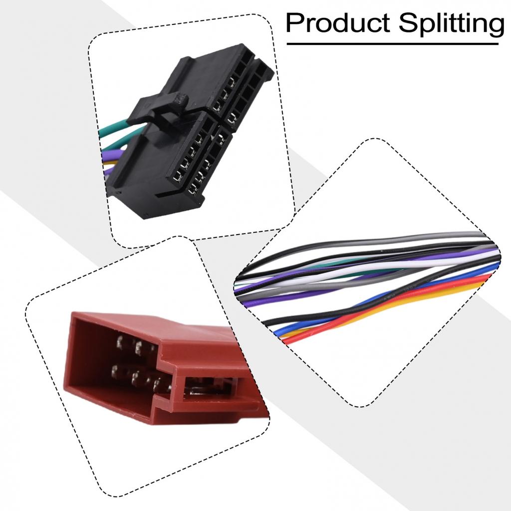 CD Audio Wiring Connector Car Radio Wire Harness Compact And Lightweight