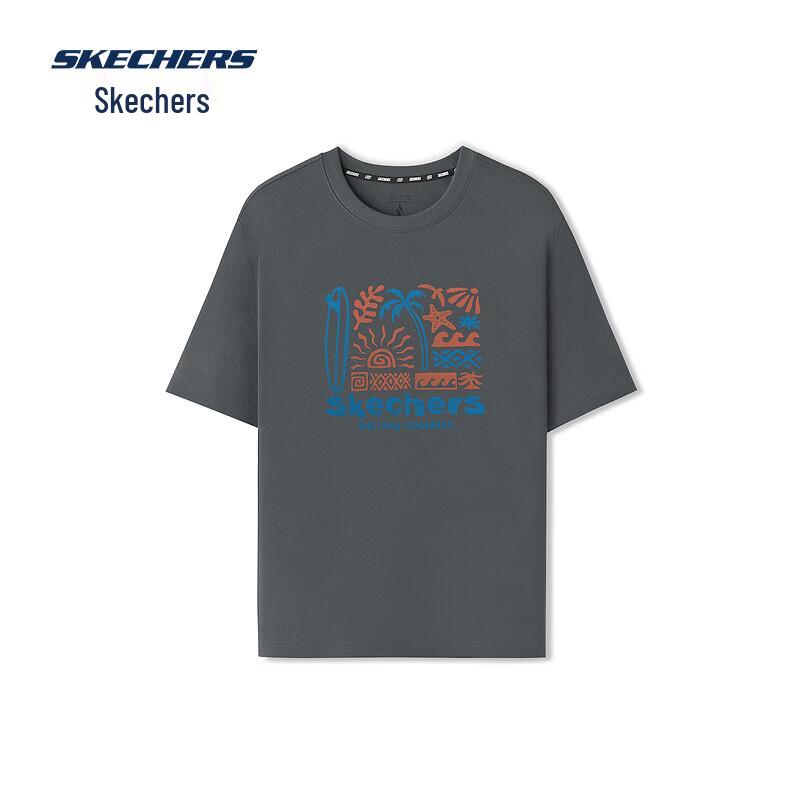 Skechers Unisex Knitted Short Sleeve T-Shirt L226U023 M