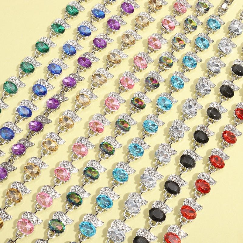 Exquisite Shining  Zirconia Geometric Tennis Bracelet Women Party Jewelry Gift