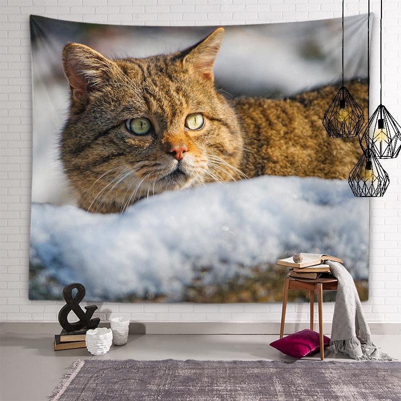 Cute Cat Tapestry Background Wall Art Decoration Wall Hanging Bedroom Dormitory Room Kawaii Home Decoration