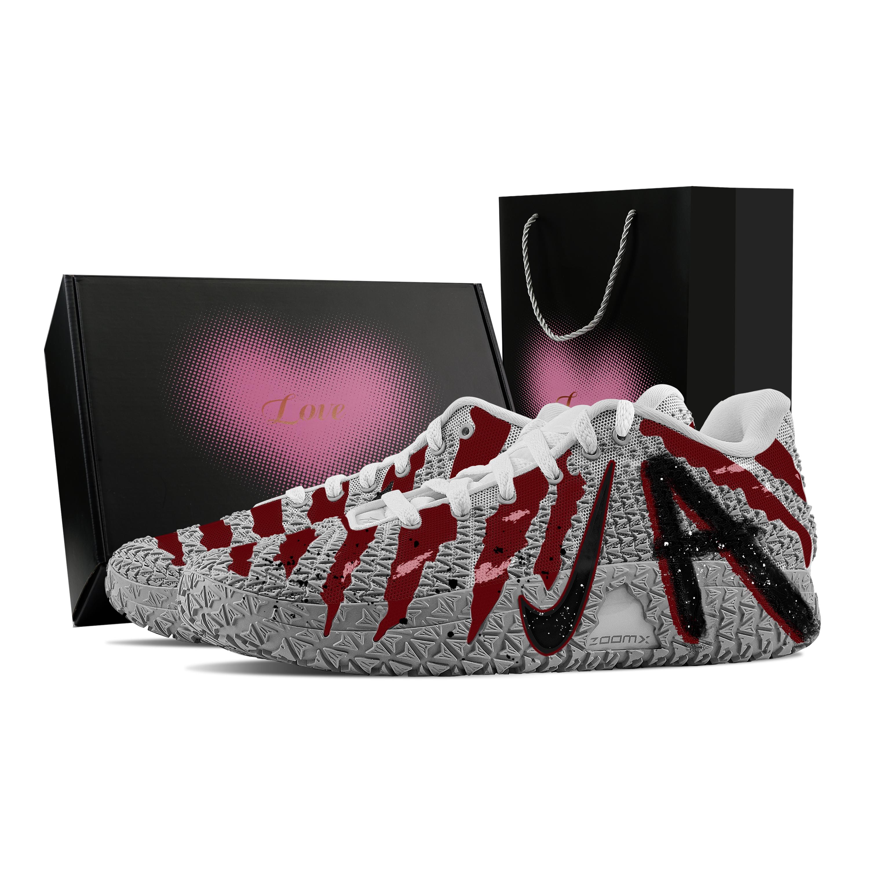 

Nike Ja Morant 3 Twilight Red Secret, Heart Box Abrasion Resistant Low top Basketball Shoes Unisex Black Red HF2794-100(Team773--) 44