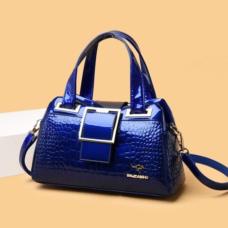 2 Layer Large Capacity Tote Bag Luxury Handbags Women Bags Designer Crocodile Pattern Ladies Boston Shoulder Bag High Quality