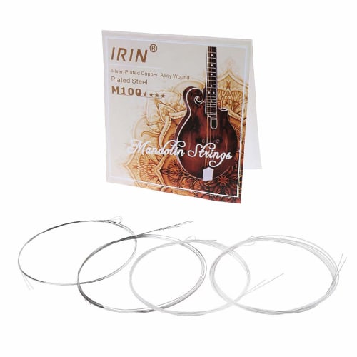 

Kinmy Mandolin Strings, Set of 8, M100 Steel Silver-Plated Copper Alloy Wound (.010-.034)