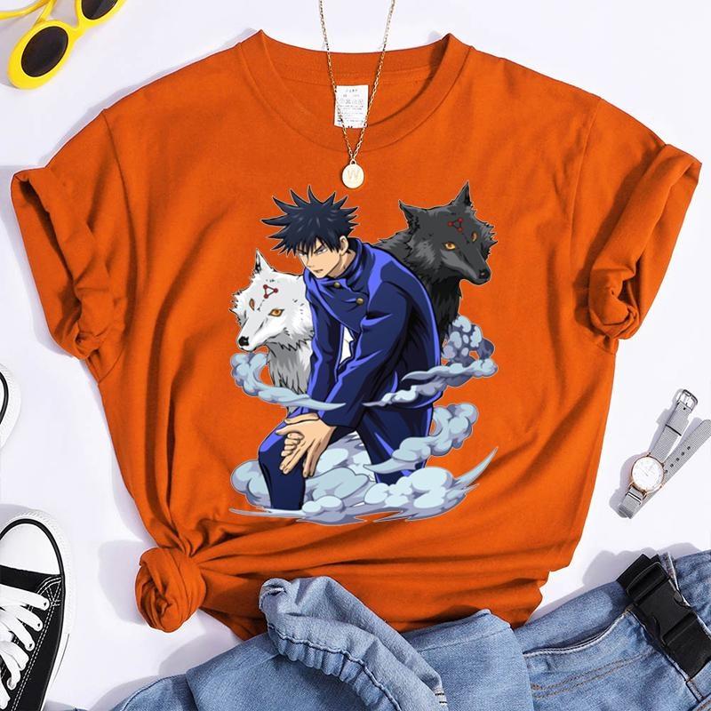 New Fushiguro Megumi T Shirt Fashion Personality Loose Short Sleeve Streetwear Casual Anime Harajuku Tees