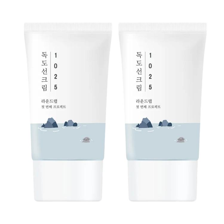 [Round Lab] 1025 Dokdo Sunscreen SPF50+ PA++++ Hydrating & UV Protection 50ml+50ml