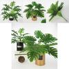 Realistic Fake Plant Wall Art With Monstera Deliciosa Liebm For Home Decor